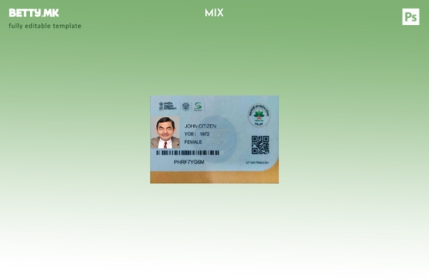 Шаблон за медицинска картичка во модерен стил Индија Утар Прадеш